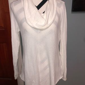 White Cowlneck Sweater